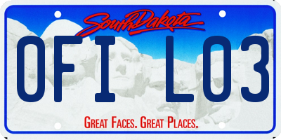 SD license plate 0FIL03