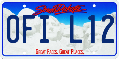 SD license plate 0FIL12