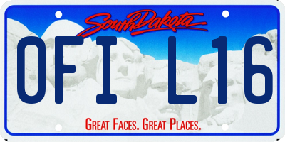 SD license plate 0FIL16