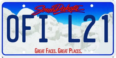 SD license plate 0FIL21