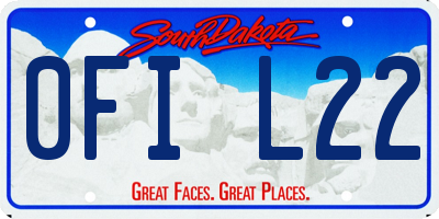 SD license plate 0FIL22