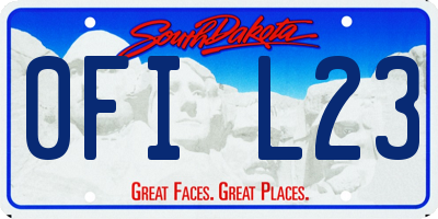 SD license plate 0FIL23