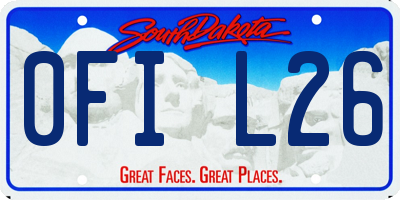 SD license plate 0FIL26