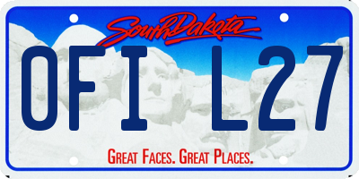 SD license plate 0FIL27