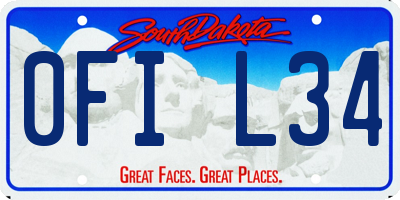 SD license plate 0FIL34