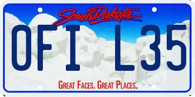 SD license plate 0FIL35