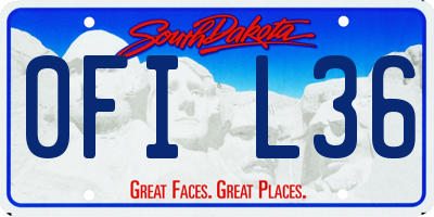 SD license plate 0FIL36