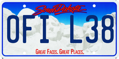 SD license plate 0FIL38