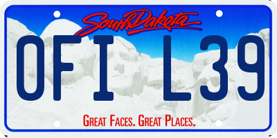 SD license plate 0FIL39