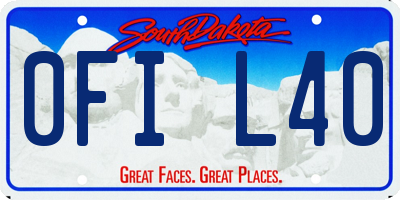 SD license plate 0FIL40