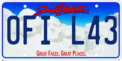 SD license plate 0FIL43