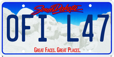 SD license plate 0FIL47
