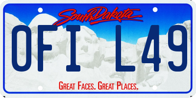 SD license plate 0FIL49