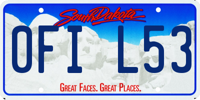 SD license plate 0FIL53