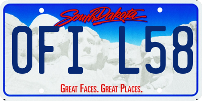 SD license plate 0FIL58