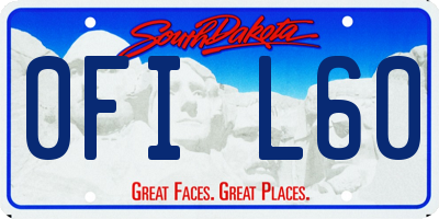 SD license plate 0FIL60