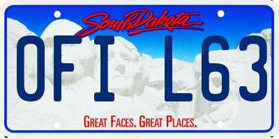 SD license plate 0FIL63
