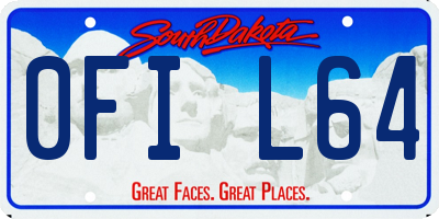 SD license plate 0FIL64