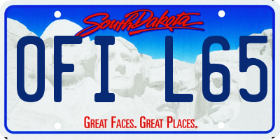 SD license plate 0FIL65