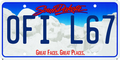 SD license plate 0FIL67