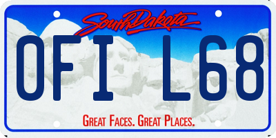 SD license plate 0FIL68