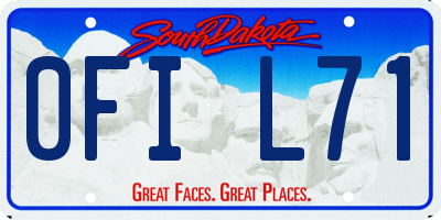 SD license plate 0FIL71