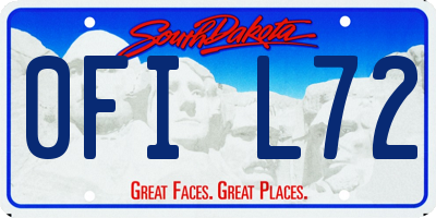 SD license plate 0FIL72
