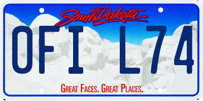 SD license plate 0FIL74