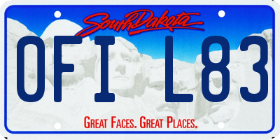 SD license plate 0FIL83