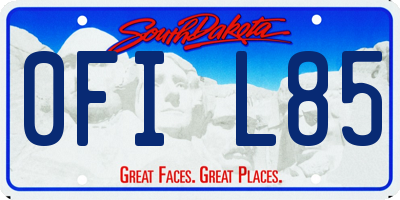 SD license plate 0FIL85