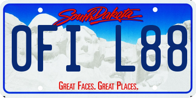 SD license plate 0FIL88