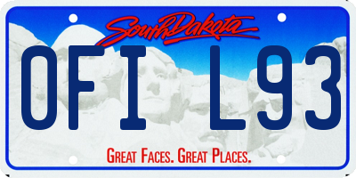 SD license plate 0FIL93
