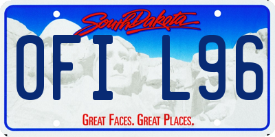SD license plate 0FIL96