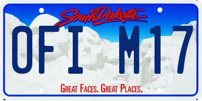 SD license plate 0FIM17
