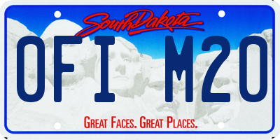 SD license plate 0FIM20