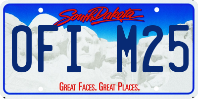 SD license plate 0FIM25