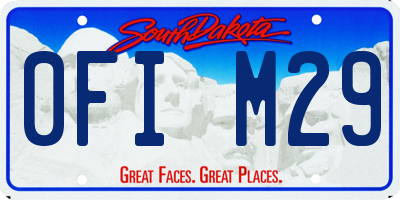 SD license plate 0FIM29
