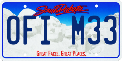 SD license plate 0FIM33