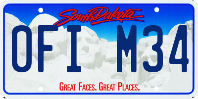 SD license plate 0FIM34