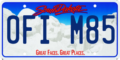 SD license plate 0FIM85