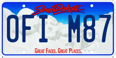 SD license plate 0FIM87
