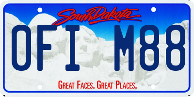 SD license plate 0FIM88