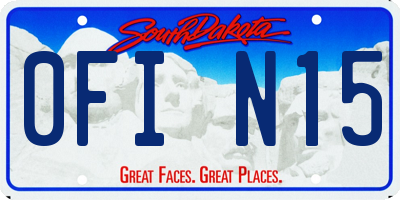 SD license plate 0FIN15