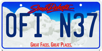 SD license plate 0FIN37
