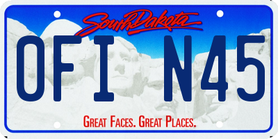 SD license plate 0FIN45
