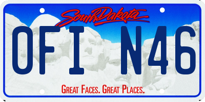 SD license plate 0FIN46