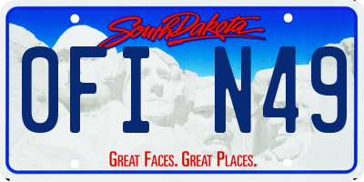 SD license plate 0FIN49