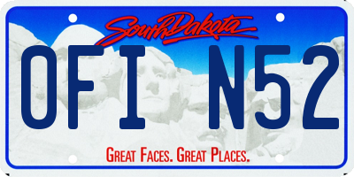 SD license plate 0FIN52