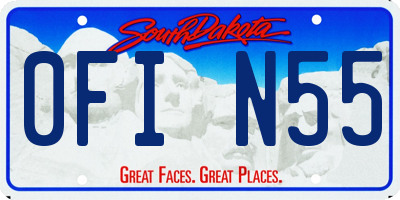 SD license plate 0FIN55