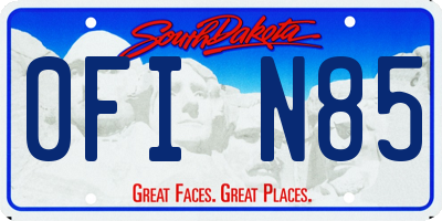 SD license plate 0FIN85
